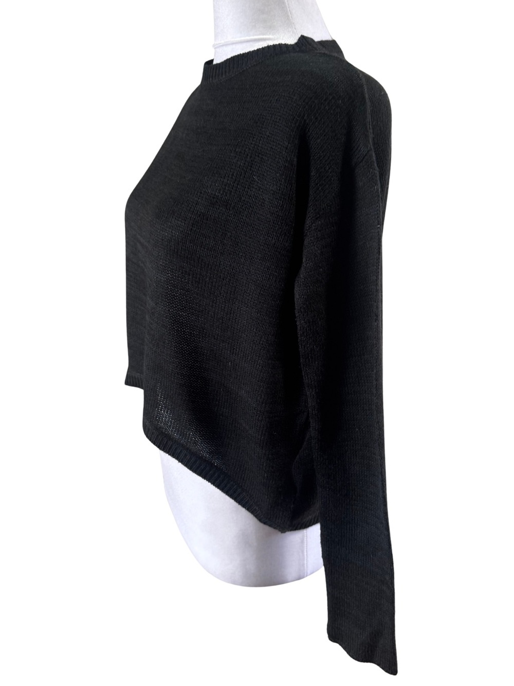 Chan Luu Black Knit High Low Sweater 6-8 Medium - Picture 4 of 8